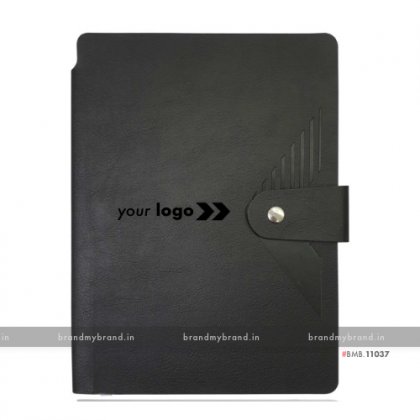 Personalized Pen Holder with Loopi - Black - Soft Cover A5 Notebook