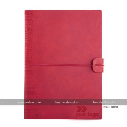Personalized Red - Elastic Lock Premium - Soft Cover A5 Notebook
