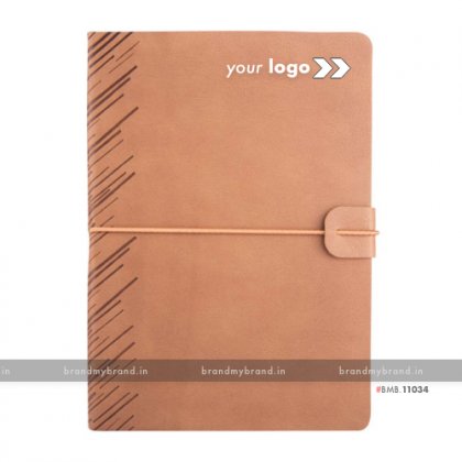 Personalized Soft Elastic -Beige - Soft Cover A5 Notebook