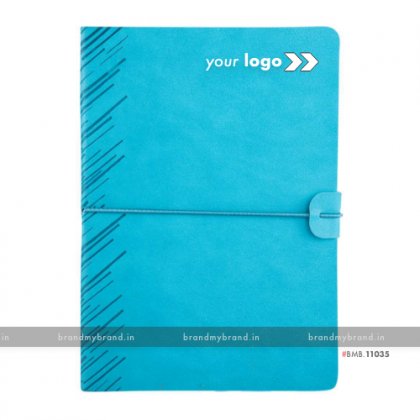 Personalized Soft Elastic -Turqoise - Soft Cover A5 Notebook