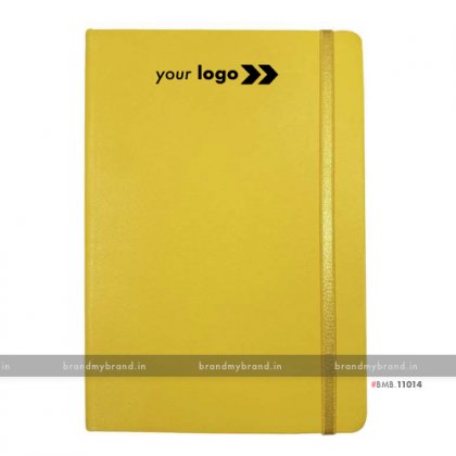 Personalized Yellow (PU) - Hard Cover A5 Notebook