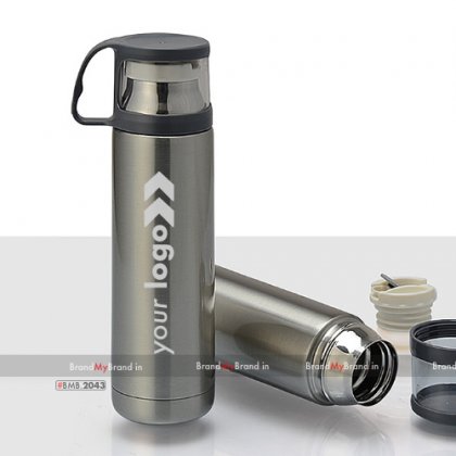 Personalized Steel Flask With Cup (500 Ml)