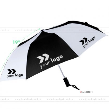 Black and White Umbrella -21 inch, 2 Fold