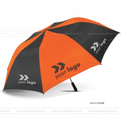Orange and Black Umbrella -24 inch, 2 Fold
