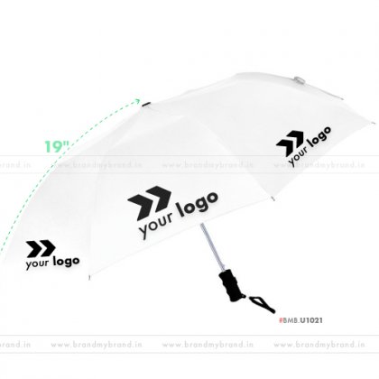 White Umbrella -21 inch, 2 Fold