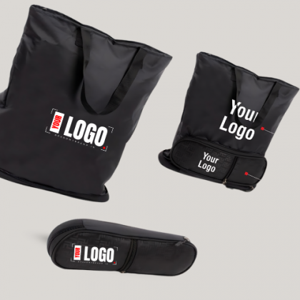 Customized Black Foldable Tote Bag with Logo