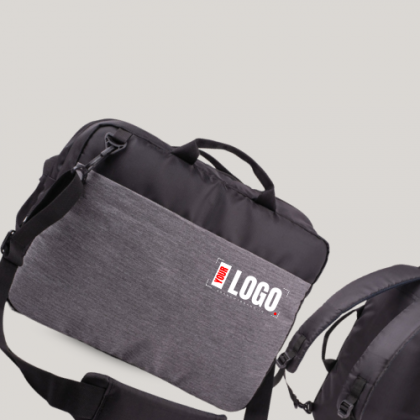 Customized Dark Grey Laptop Bag with Logo