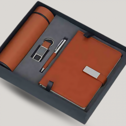 Customized Orange Employee Joining Kit with Leather Finish