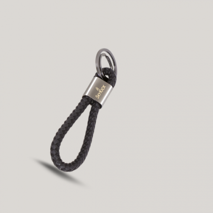 Customized Black Rope Keychain with Logo