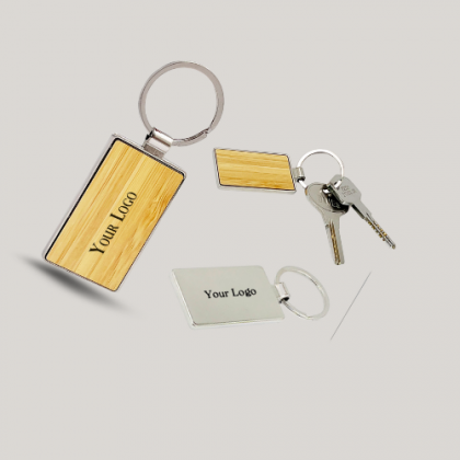 Customized Gold and Silver Metal Keychain with Logo