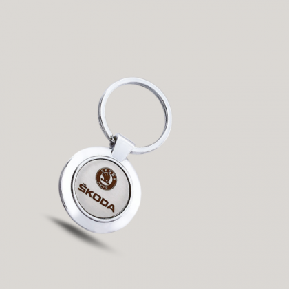 Customized Round Metal Keychain with Logo