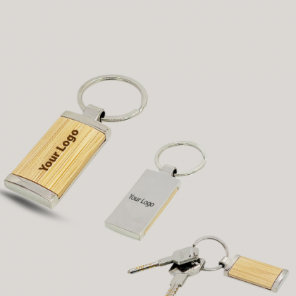 Customized Silver and Gold Metal Keychain with Logo