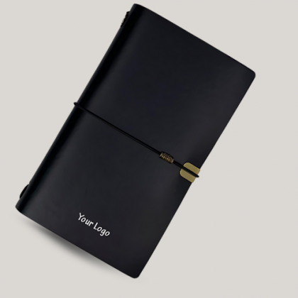 Customized Black Business Notebook with Logo