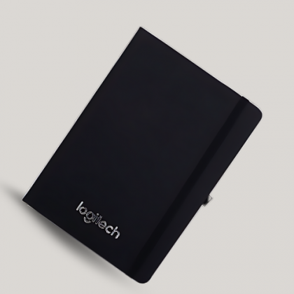 Customized Black Hardcover A5 Notebook with Logo