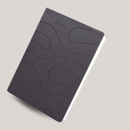 Customized Black Notebook with Embossed Design