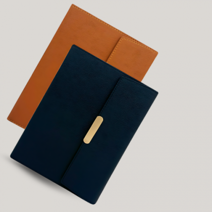 Customized Blue and Orange Notebook with Logo