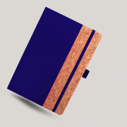 Customized Blue and Cork Notebook with Logo