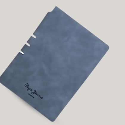 Customized Blue Leather A5 Notebook with Logo