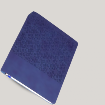 Customized Blue Notebook with Perforated Design