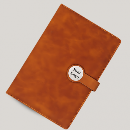 Customized Brown Executive Notebook with Logo