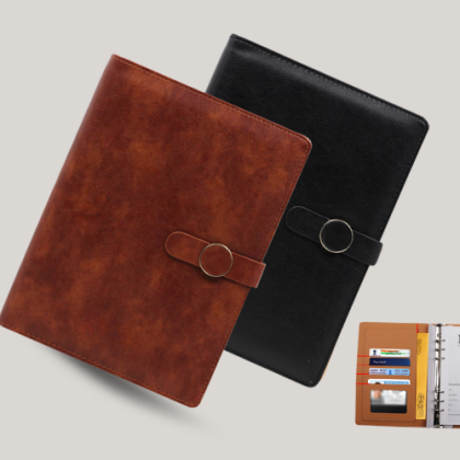 Customized Brown Leather Notebook with Logo