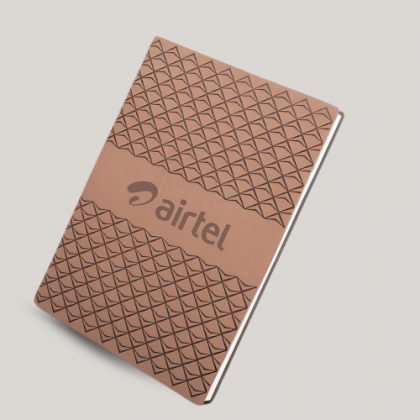 Customized Brown Notebook with Embossed Logo