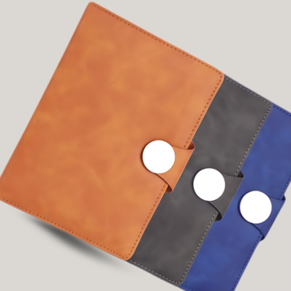 Customized Cork and Orange Notebook with Logo