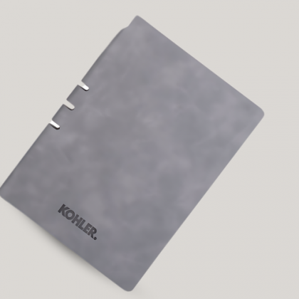 Customized Grey Leather A5 Notebook with Logo