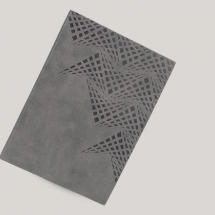 Customized Grey Notebook with Perforated Design