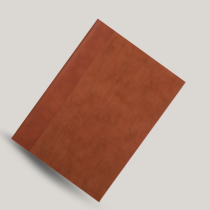 Customized Light Brown Leather A5 Notebook with Logo