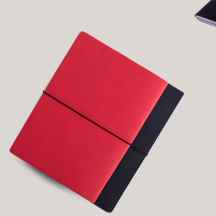 Customized Red and Black Notebook with Logo