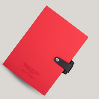 Customized Red Hardcover A5 Notebook with Logo