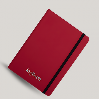 Customized Red Leather A5 Notebook with Logo