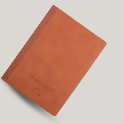 Customized Tan Leather Executive A5 Notebook with Logo
