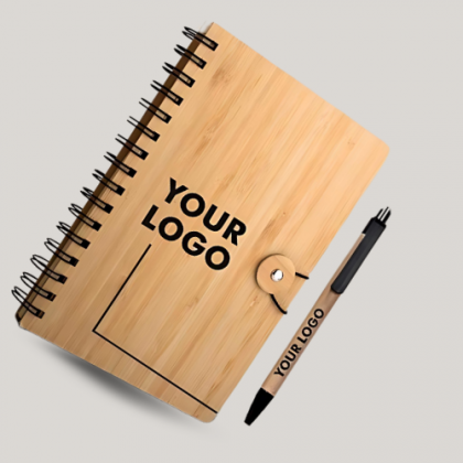 Customized Wood Notebook with Logo