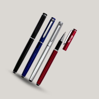 Customized Black, Blue & Red Metal Pens with Logo