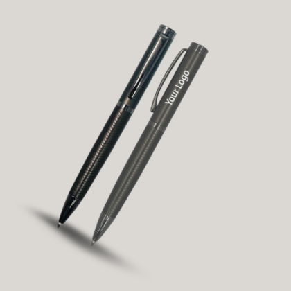 Customized Black & Grey Metal Ball Pens with Logo