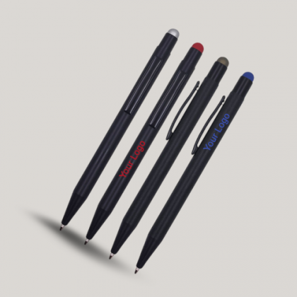 Customized Black & Red Metal Ball Pens with Logo