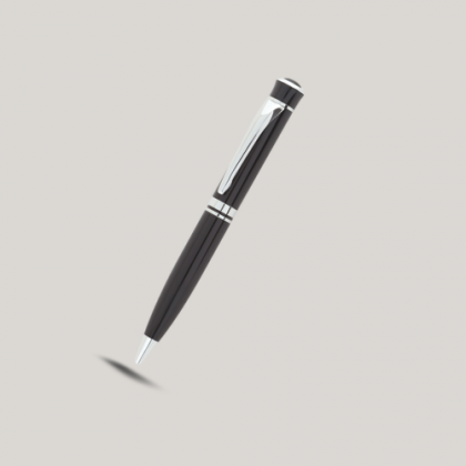 Customized Black & Silver Metal Pen with Logo