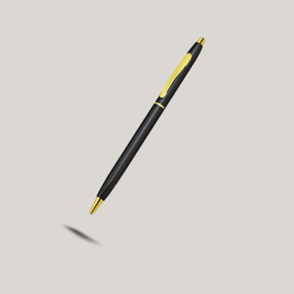 Customized Black & Yellow Metal Pen with Logo