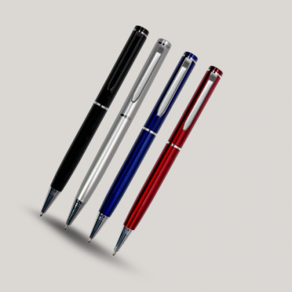 Customized Blue, Black & Red Metal Pens with Logo