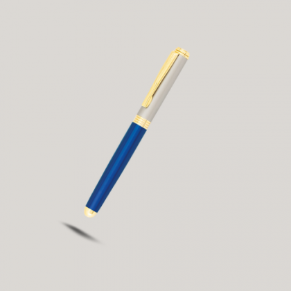 Customized Blue & Gold Metal Pen with Logo