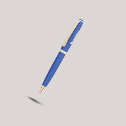 Customized Blue & Gold Metal Pen with Logo