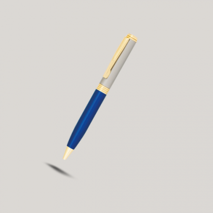 Customized Blue & Gold Metal Pen with Logo