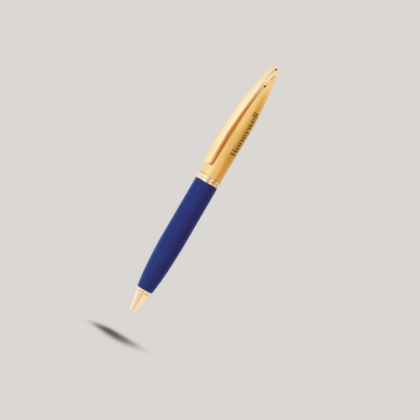 Customized Blue & Gold Metal Pen with Logo