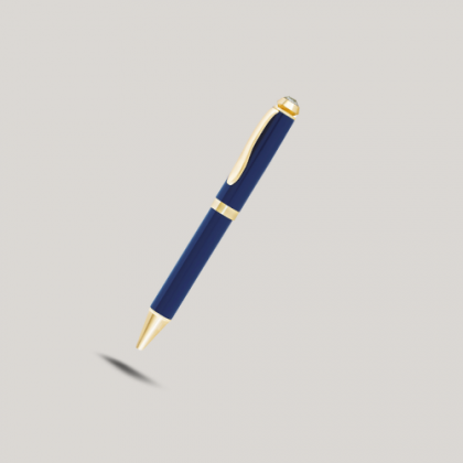 Customized Blue & Gold Metal Pen with Logo