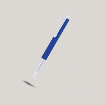 Customized Blue & Silver Metal Pen with Logo