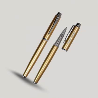 Customized Gold & Black Metal Pens with Logo