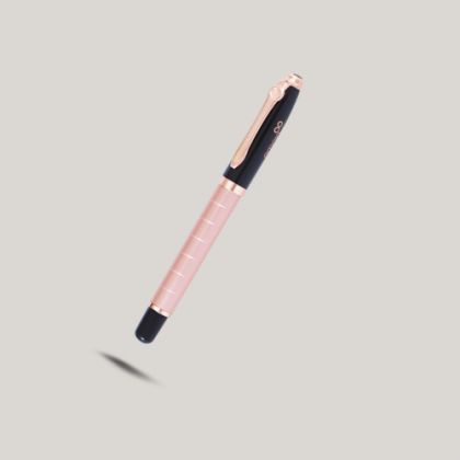 Customized Pink & Black Metal Pen with Logo