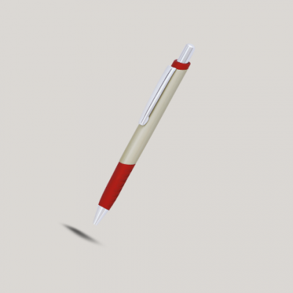 Customized Red & Silver Metal Pen with Logo